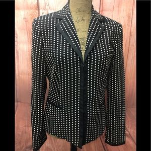 Talbots black/cream  polka dot blazer size 10